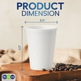 thumbnail image 2 of SNH Packing 100-Pack 12 oz Single Wall Paper Cups - Disposable Coffee Cups for Hot & Cold Drinks, Leak-Proof White Paper Cups for Tea, Water, Beverages - Ideal for Office, Home, Parties, Travel, 2 of 8