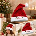 thumbnail image 4 of Cififendec Plush Christmas Santa Hat, 15.75" x 11.81", Embroidered Kids Size Soft Holiday Headwear, 4 of 7