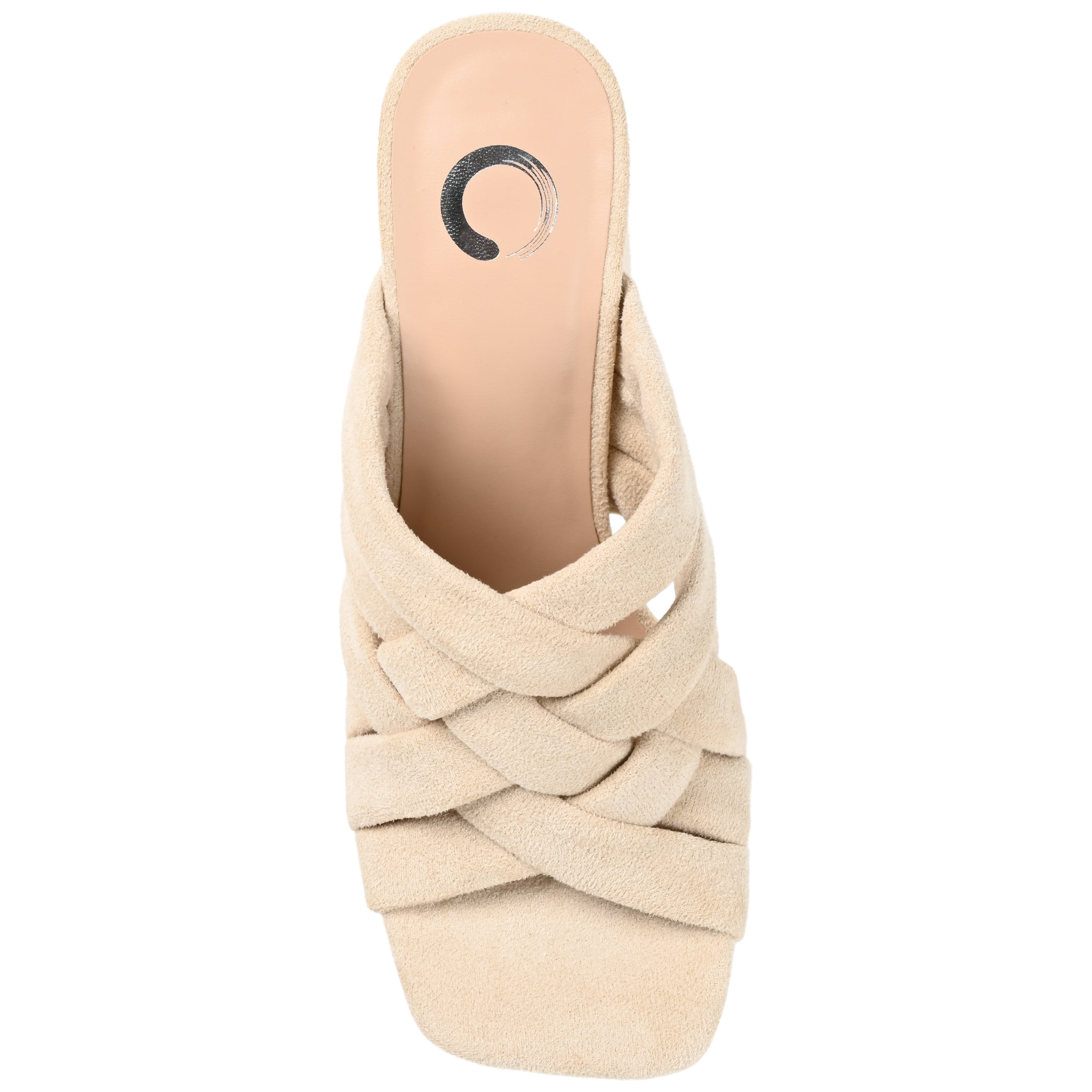 Journee Womens Dorisa Open Square Toe Block Heel Sandals