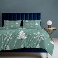 thumbnail image 2 of Snow Flake Christmas Quilt Cover Set Fashionable Printed Bedding Covers with Pillowcase Home Textiles, Queen (90"x90"), 2 of 5