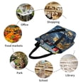 thumbnail image 6 of Cauagu Golden Fantasy Landscape Print Canvas Aesthetic Tote Bag for Women Beach Bag Shopping Bags Shoulder Bag Reusable Grocery Bags, 6 of 7