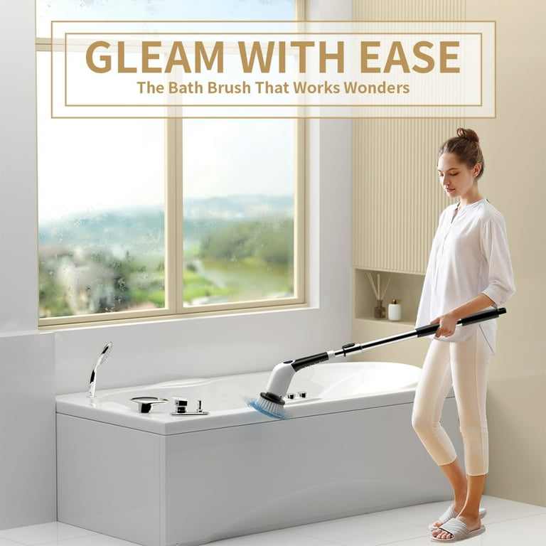 YKYI Electric Spin Scrubber, 8 Brush Heads, 3-Speed Voice