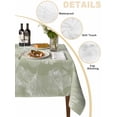 thumbnail image 2 of Translucent Ginkgo Leaves Table Cloth 60x84 Inch Rectangle, Realistic Plant Green Background Waterproof Tablecloth Washable Table Cover for Party Picnic Dinner Decor, 2 of 9