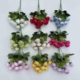 thumbnail image 6 of Artificial 10-Head Pearl Rose Flowers, Small Bunches of Silk Roses for Home Floor Standing Ornaments, Indoor Hotel Soft Decoration, Red, 6 of 6