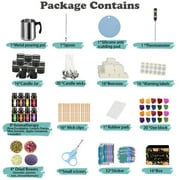 Complete Candle Making Kit, Candle Making Supplies, DIY Arts&Crafts Kits Gift For Adults,Beginners,Including Bees Wax,Wicks,Rich Scents,Wick Clips,550ml Melting WaxPouring Pot,Thermometer,Spoon Etc