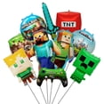 thumbnail image 1 of Minecraft Birthday Decorations, 10Pcs Minecraft Balloons Minecraft Party Supplies for Minecraft Party Decorations, 1 of 7