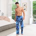 thumbnail image 6 of HPINK-T Blue Lightning Men's Pajama Pants Soft Comfy Sleep Lounge Pants Pjs Bottoms with Pockets, 6 of 7