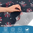 thumbnail image 4 of Yayeee Kitchen Valance Rod Pocket 54" x 18" Living Room Window Curtain, Red Fireworks Pattern, 4 of 6