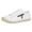 White, variant on XIMIN Womens Casual Low Top Side Zipper Sneakers Canvas Shoes Fashion Walking Tennis Shoes Lace Up Comfortable Flat Loafers Ladies Soft Soled Non-Slip Lightweight Sneaker