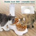 thumbnail image 4 of Gatos Cuencos, Cuenco Doble Elevado para Gatos, Dispensadores de Agua y Comida 3 en 1 para Mascotas, Inclinado a 15° Antivómitos, Antideslizante, para Gatos y Perros, 4 of 5