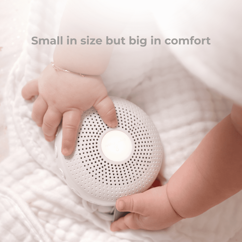 Primo Passi Portable Baby White Noise Machine with Night Light, Cry Detection, Clip-On Travel Sound Machine