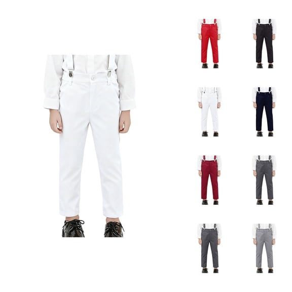 Boys Dress Pants For School Formal Occasions Comfortable Flat Front Trousers With Adjustable Waistband Durable Twill Fabric Classic Fit