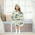 thumbnail image 7 of Dailycode Wearable Blanket Hoodie Oversized Sherpa Flannel Blankets with Pocket for 3-14 Year Old Cartoon Cute Daisy and Crocodile, 7 of 7