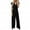 Black, variant on Tiqkatyck Overalls for Women 2024 Clearance, Women Summer V Neck Lace Up Short Sleeve Rompers Jumpsuit Playsuit Women's Pants, Jumpsuits for Women Black