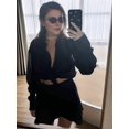 thumbnail image 6 of 2 Piece Summer Outfits Button Down Shirt Top and Skirts Casual Lounge Sets Black One size, 6 of 10