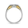 thumbnail image 2 of Mens 14K White and Yellow Gold 1/2 Carat (Ctw) Lab-Grown Diamond Ring for Men, 2 of 6