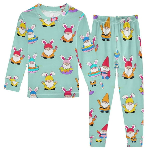 joogoo Cute Gnomes 2 Piece Long Sleeve Tee and Pants Cotton Pajama Set 5Y
