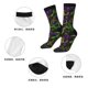 thumbnail image 5 of Balery Neon Mardi Gras Calcetas Largas con Estampado para Hombre y Mujer – Suaves y Transpirables, Talla Única (US 5-11), 5 of 6