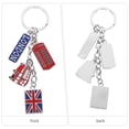 thumbnail image 2 of Llaveros de Londres, llaveros de recuerdo del Reino Unido, llavero de metal con la bandera de la Union Jack, llavero para llaves de coche, bolso, colgante para teléfono., 2 of 4