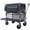 Black, variant on Kosynda 650L Double-Layer Collapsible Wagon Cart, 560lb Capacity Folding Utility Beach Wagon with Insulated Bag and All-Terrain Wheel for Garden, Blue