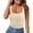Beige, variant on JJHGVB Wide Strap Tank Tops Casual Basic Top double lined tops Thin Lightweight Sleeveless Tanks Crop Tops Tank Tops for Women Sports Workout Tank Fitted Cami Basic Cami Tank Top U Neck Beige L