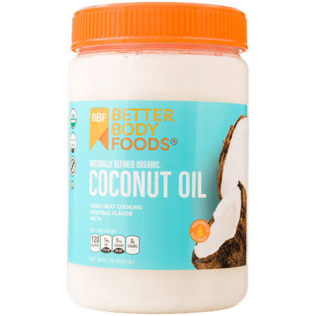- BetterBody Foods Refined Organic Coconut Oil, 28.0 Fl Oz