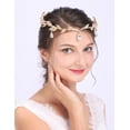 thumbnail image 3 of Bridal Crystal Tiara Crown Rhinestone Headband with Teardrop Diamond-Studded Leaf Hair Vine for Wedding Prom Party Hair Jewelry for Women and Girls, 3 of 7