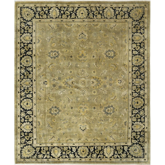 Hand Knotted Ziegler Wool Rug - 7'9'' x 9'4''