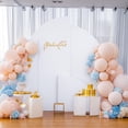 thumbnail image 3 of czcpp-White Half Moon Arch Cover Wedding Arch Backdrop Backdrops for Weddings Parties Baby Showers Event 2.5ft(White,2.5x2.5ft), 3 of 4