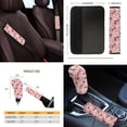 thumbnail image 4 of Yuyamidu 14 PCS Cherry Car Seat Covers Set with Steering Wheel Cover Daisy Seat Belt Covers Trash Bin Rear View Mirror Cover Pink Car Armrest Cover Cushion Coasters Gear Shift Knob Cover, 4 of 7