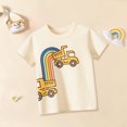 thumbnail image 5 of Generic Toddler Boys' Short Sleeve Tees Cotton Casual Car Rainbow Graphic Crewneck Summer Top Clothes T Shirts, 5 of 9