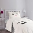 thumbnail image 5 of Ambesonne Eyelash Quilted Bedspread Set 2 Pcs, Pink Lips Makeup Beauty, Twin Size, Fuchsia Black White, 5 of 6