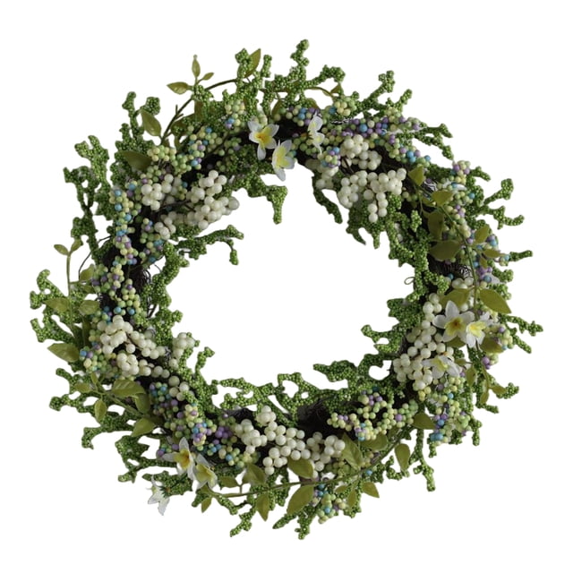 Matsuzay de primavera para puerta, decoración artificial para el hogar, coronas para puerta de entrada, ventana durante todo el año Decoración