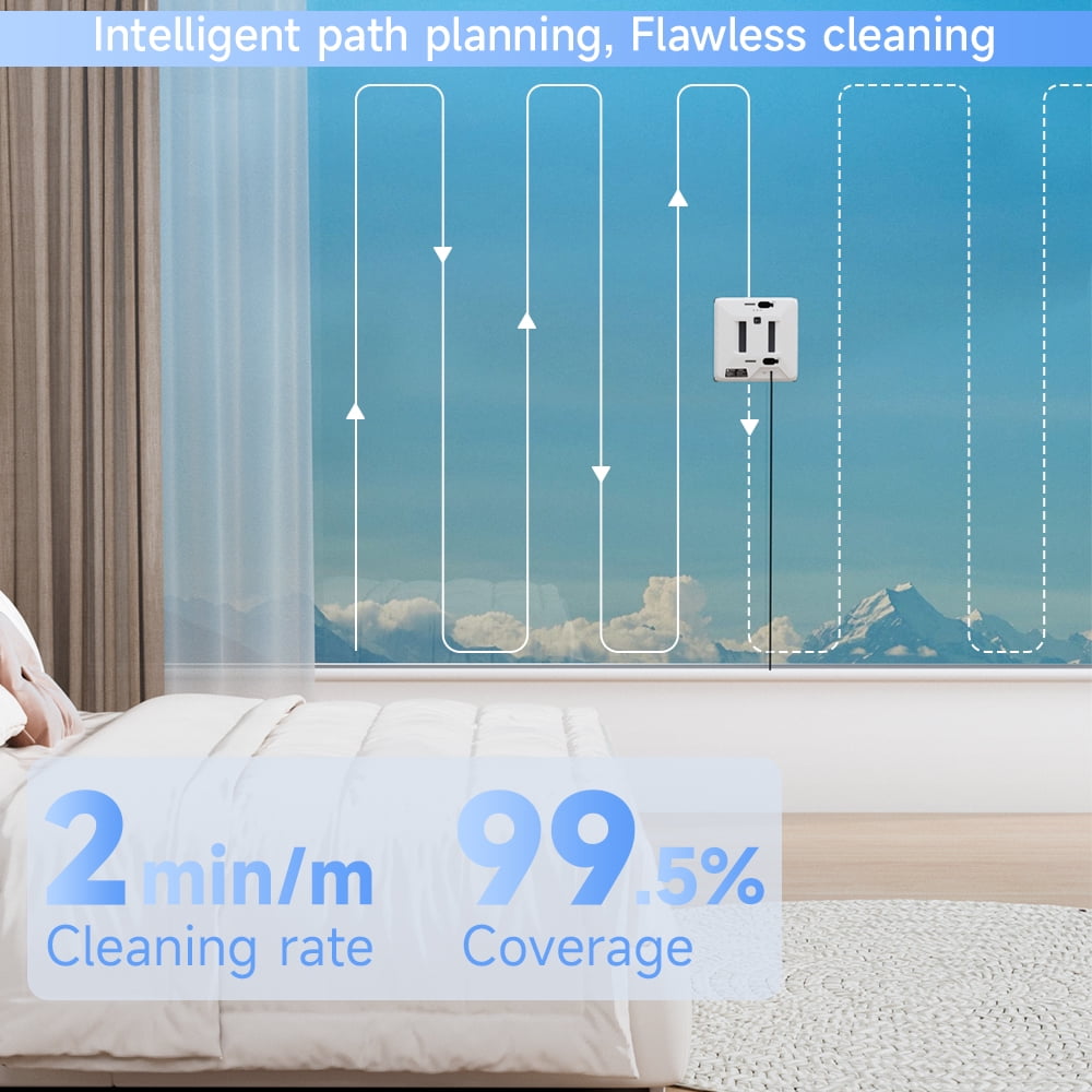 Window Cleaning Robot with Smart Path Planning & Mini Vacuum Function