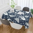 thumbnail image 4 of SKYSONIC 54"x72" Square Tablecloth with Hipster Santa Claus Snowman and Christmas Tree Prints, Anti-Wrinkle and Smooth Table Cloth for Kitchen/Home Wedding Party Decoration, 4 of 7