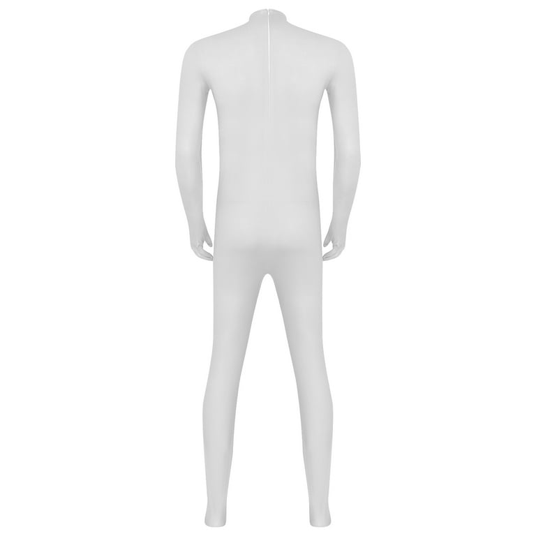 YONGHS Mens Spandex Open Face Zentai Suit Costume Back