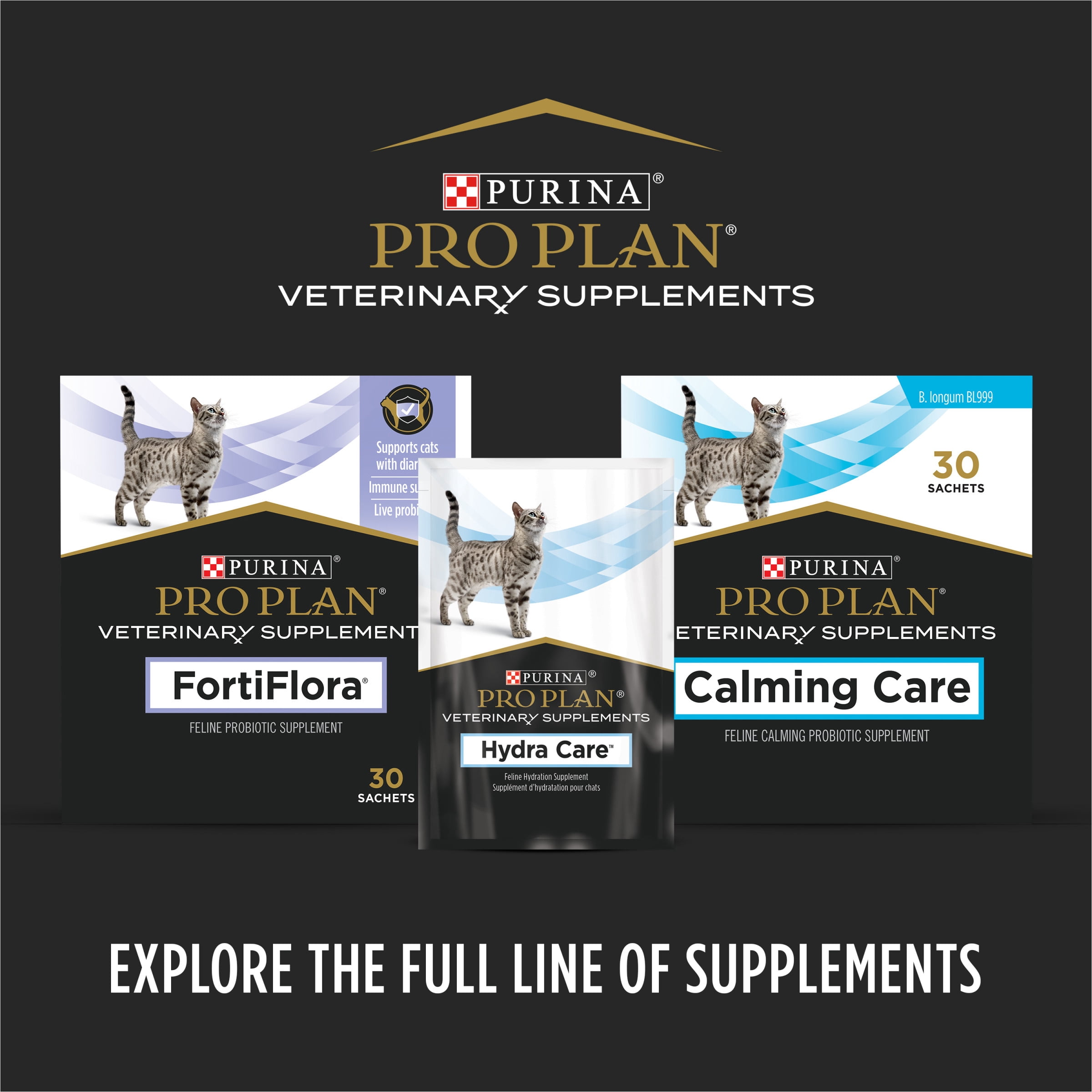 Purina Pro Plan Veterinary Supplements FortiFlora Cat Probiotic for Cats with Diarrhea 30 ct. Box (2-Pack)