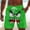A477 Green, variant on Swim Trunks for Men Quick Dry Board Shorts with Drawstring Funny Angry Monster Face Graphic Beach Shorts Novelty Bathing Suits for Summer Beach Vacation