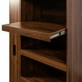 thumbnail image 4 of GVN 70.87" Buffet Sideboard Cabinet with Pull-out Multi-tier Storage Shelf and 1 Drawers, Pantry Cabinet with Aluminum Frame Glass Door and Microwave Stand for Dining Room, Brown, 4 of 7