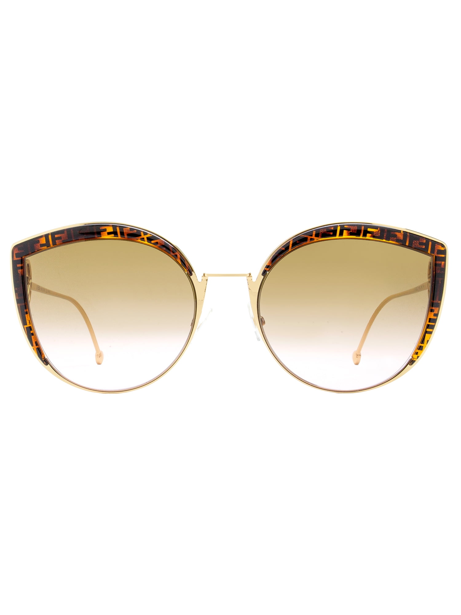 FENDI #42088 Brown Monogram Cat Eye Sunglasses