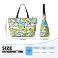 thumbnail image 4 of Fuzoiu Funny Dinosaurs on Stripes Print Waterproof Beach Tote Bag for Women Girls with Zipper,Sandproof Pool Swim Bag,Large Capacity Beach Travel Bag for Pool Swim Travel Everyday, 4 of 7
