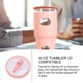 thumbnail image 3 of LILELIS Couvercle de Paille Rabattable de Remplacement pour Gobelet de 30 Oz Couvercle de Paille Rabattable Étanche Réutilisable pour Tasse Rose 9X9X3, 3 of 5