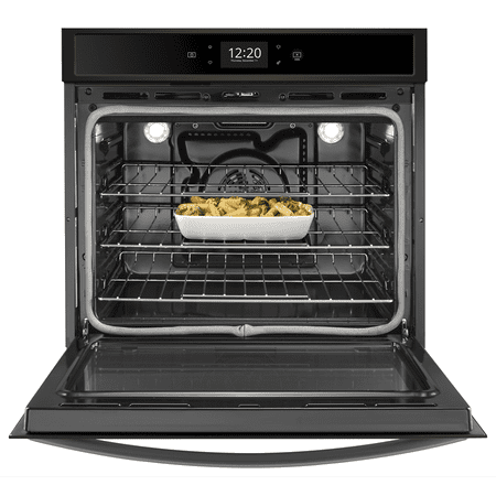 Whirlpool - 30" Built-In Single Electric Convection Wall Oven - Black stainless steel