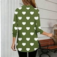 thumbnail image 4 of DAFPZW Valentine's Day Love Print Shirt for Women Casual 3/4 Sleeve Dressy Blouse Work Business Spring Summer Fashion Outfits, 4 of 5
