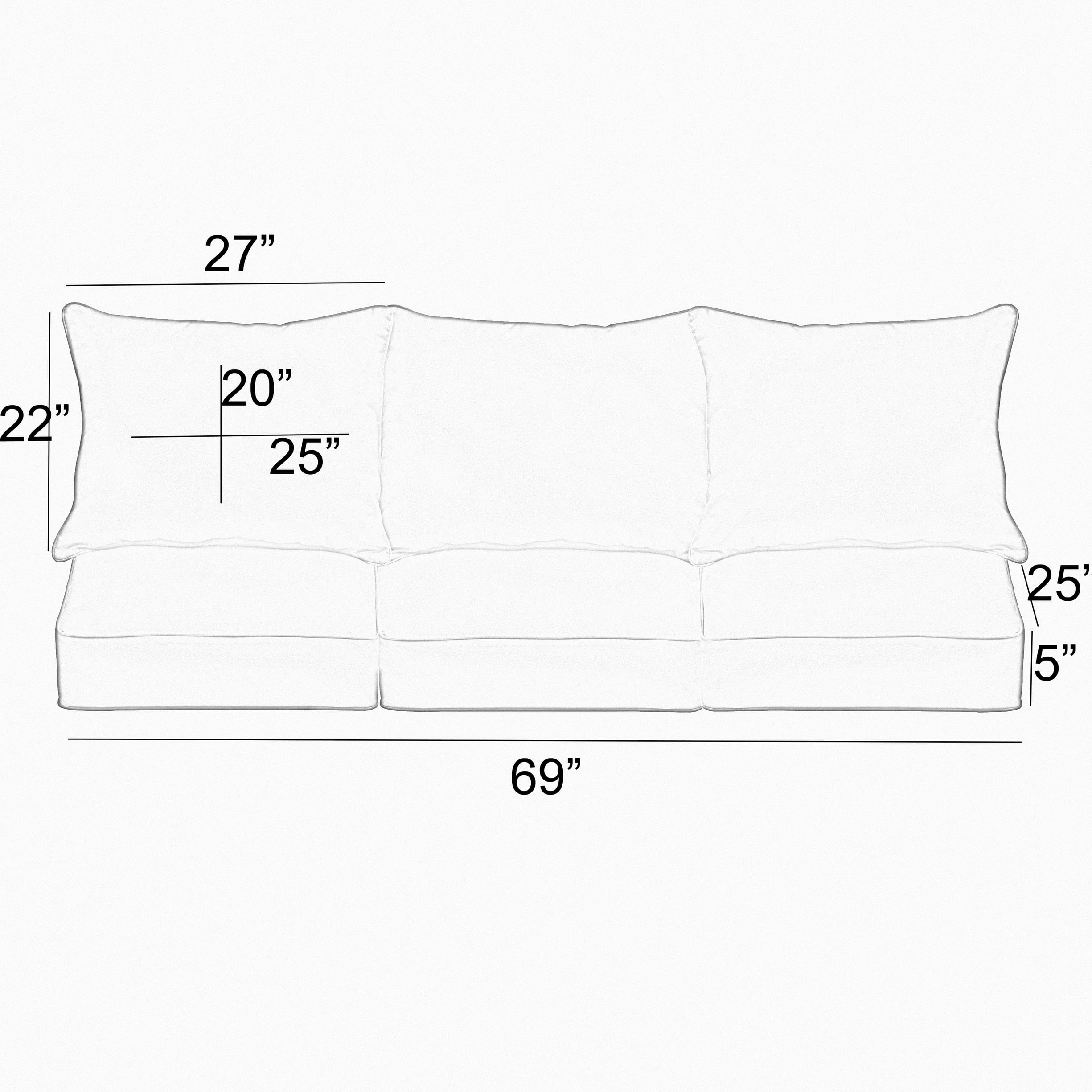 Blue Multi Floral Indoor/Outdoor Deep Seating Sofa Set, Corded