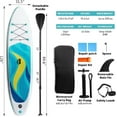 thumbnail image 3 of Seizeen Inflatable Paddle Board(SUP), 10'6 Stand Up Paddle Board, Non-slip Inflatable Boat with Paddle Accessories for Youth & Adult, 6'' Extra Thick, Lake Blue, 3 of 8