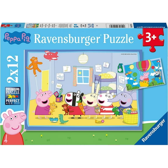RAVENSBURGER Puzzle Ravensburger 05574 Adventure 2 x 12 Pieces Peppa Pig Puzzle for Children from 3 Years