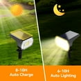 thumbnail image 2 of Phopollo Solar Lights Outdoor,6Pack Warm White,Spotlight Waterproof IP65, 64 LED 3 Lighting Modes Solar Powered,Solar landscape Lights for Outside Garden Yard, 2 of 7