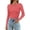 Watermelon, variant on Women's Long Sleeve Crewneck Tops 2024 Spring Fall Clothes Ribbed Knit Sweater Slim Fitted Casual Basic Tee Shirts