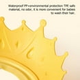 thumbnail image 5 of TRIANU Crown Baby Shower Cap, Adjustable Baby Hair Washing Guard Bath Shield Visor Hat Eyes and Ears Head Protection Bath Shampoo Hat Waterproof Soft Silicone Shower Cap for Kids Toddler, Yellow, 5 of 8